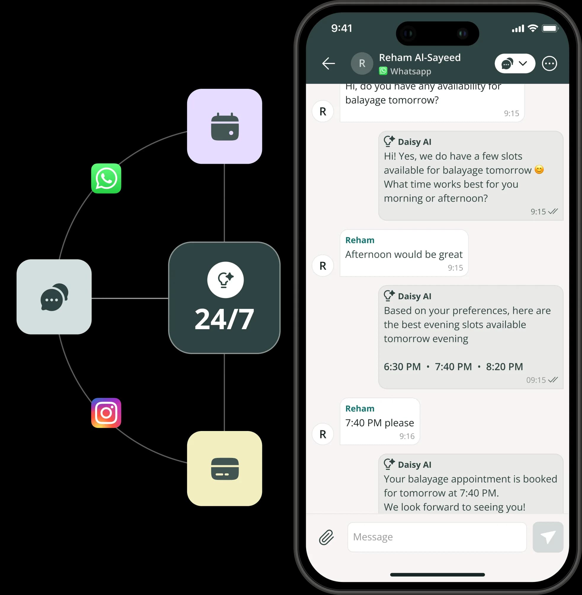 Feature demonstration on mobile device