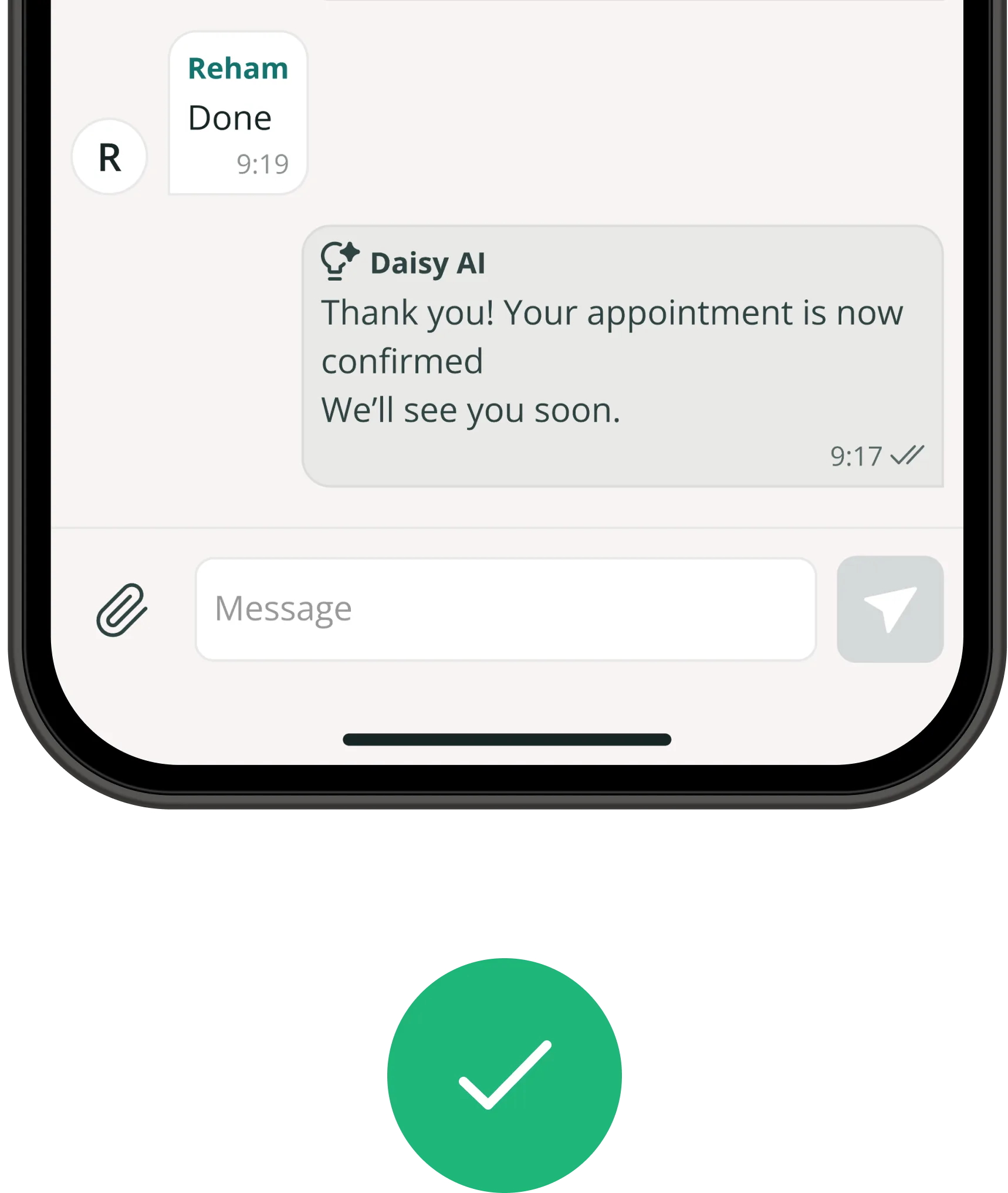 Feature demonstration on mobile device
