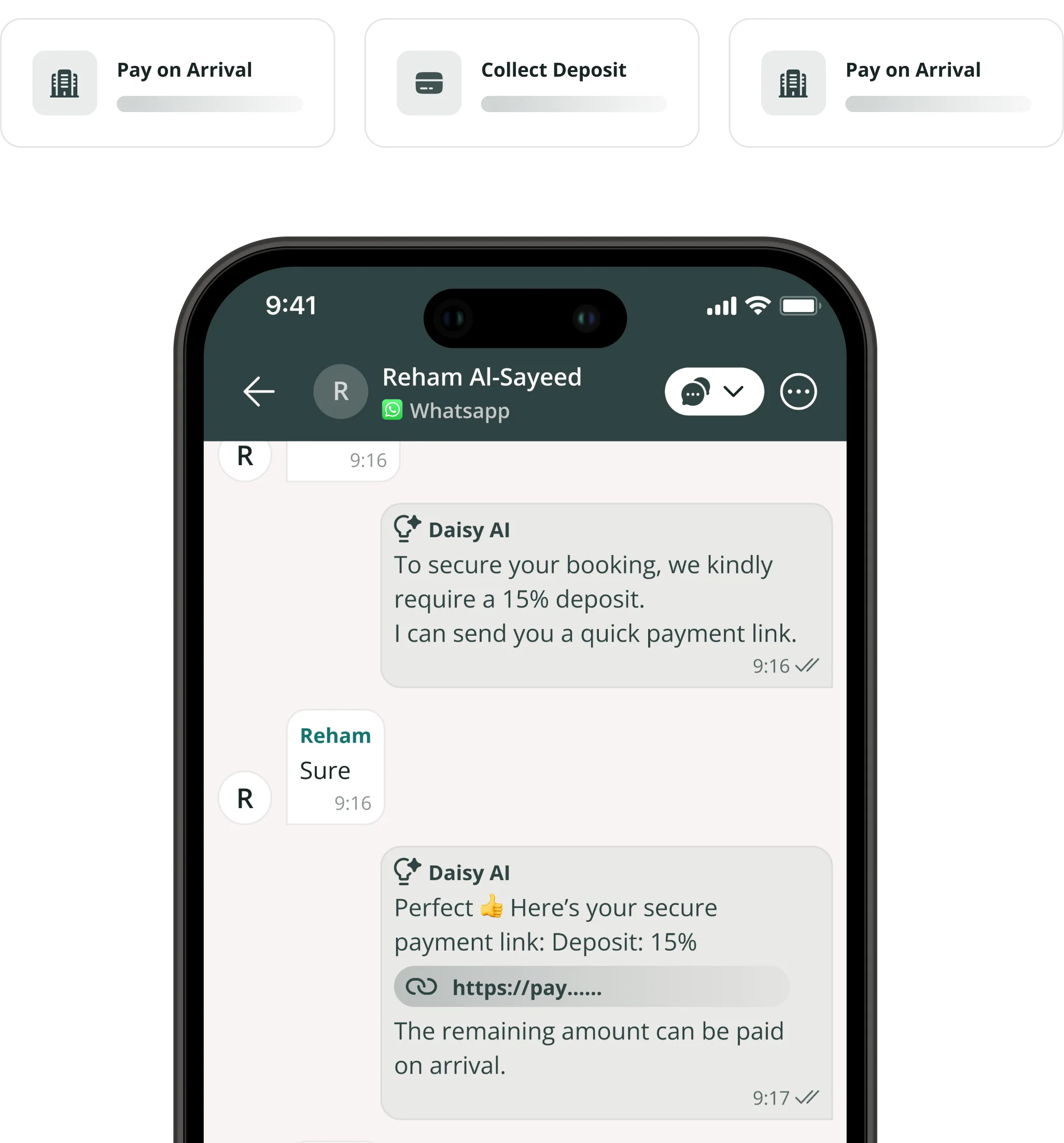 Feature demonstration on mobile device