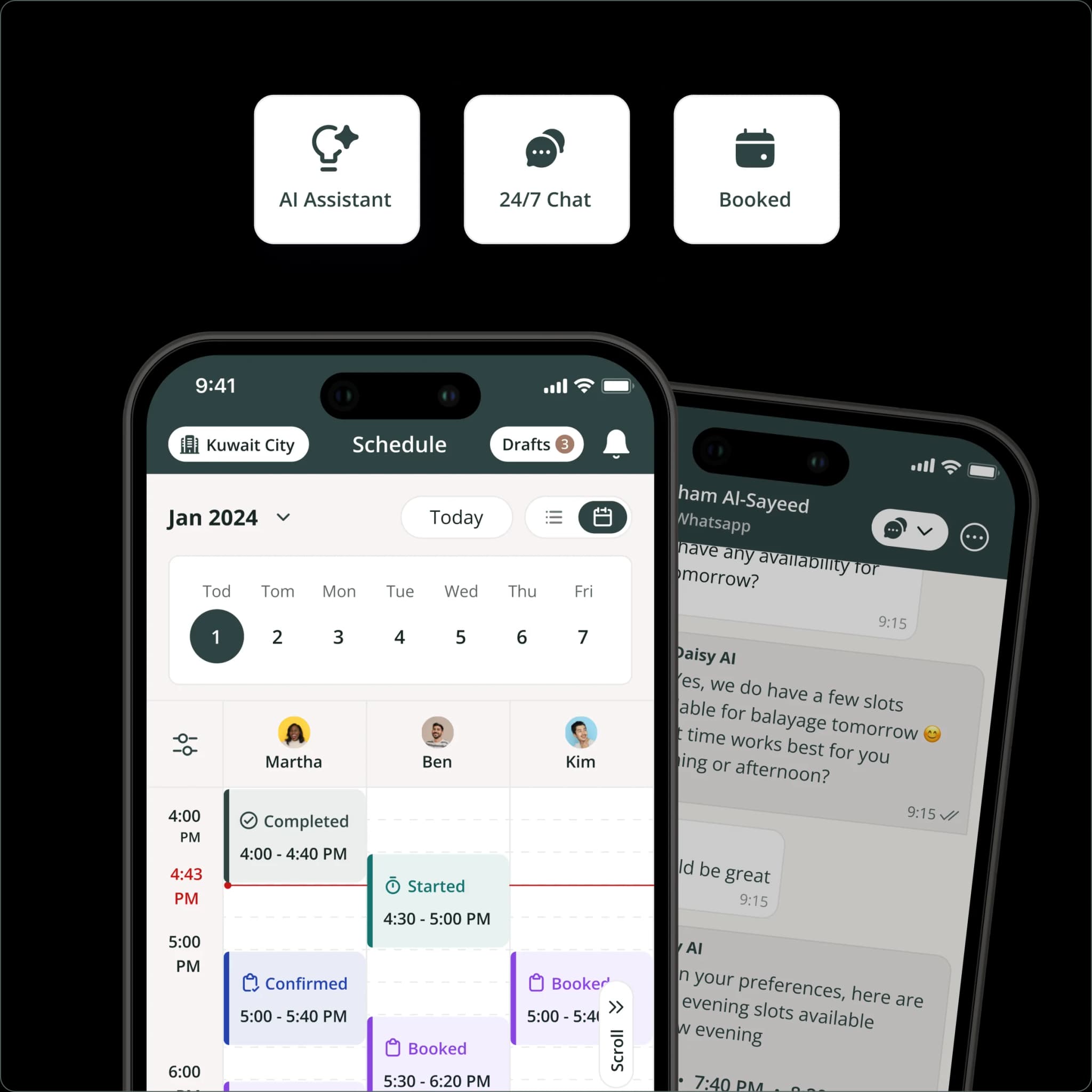 Feature demonstration on mobile device