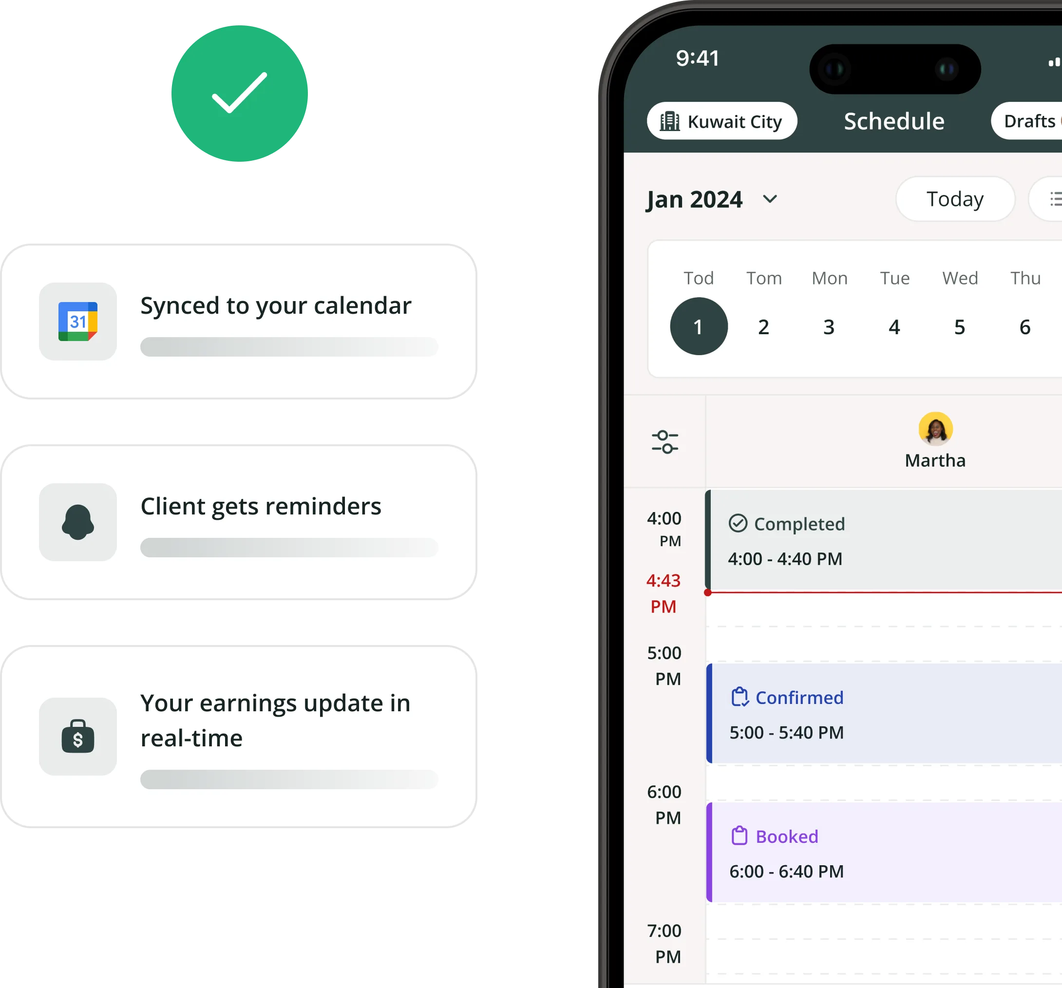 Feature demonstration on mobile device