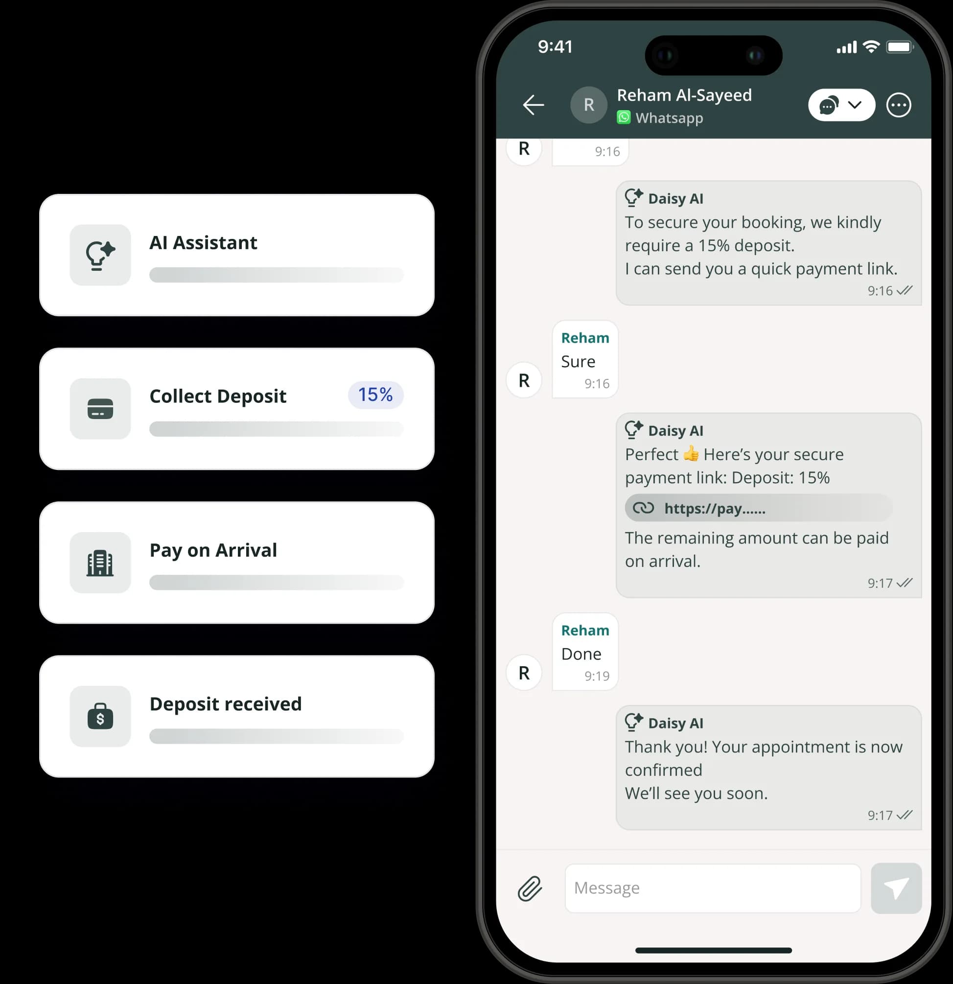 Feature demonstration on mobile device